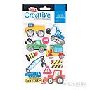 [C901074] Sticker de Goma Eva Transportes Surtido 10 unidades