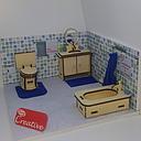 [C611004] Baño de Madera Miniatura para Armar