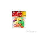 [C602035] Figuras de goma Eva adhesiva con glitter (45 piezas)