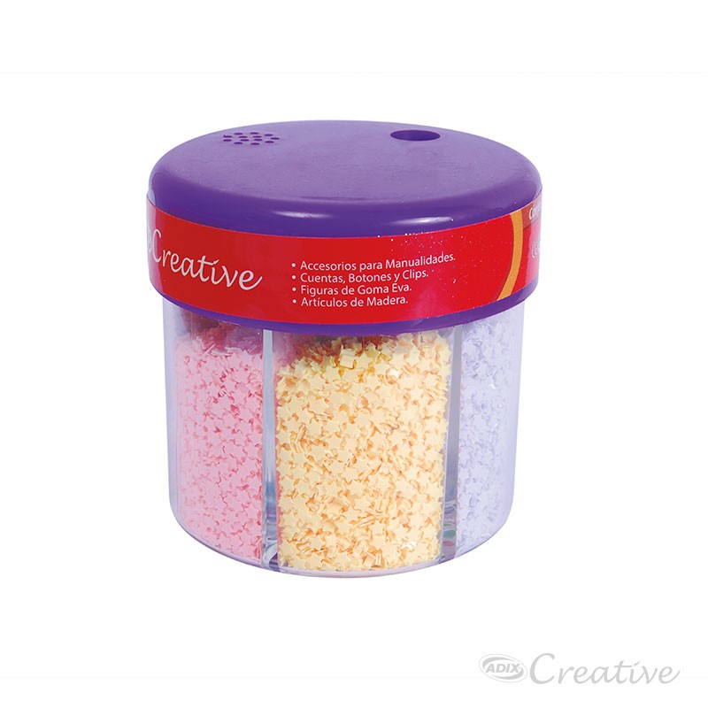 Confeti con dosificador Estrellas 50g (Paqt. de 6)