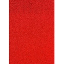 [BARR-FCG002] Foamy tamaño carta con diamantina (Rojo) 10/pc