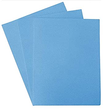Foamy tamaño carta con diamantina (Azul cielo) 10/pc