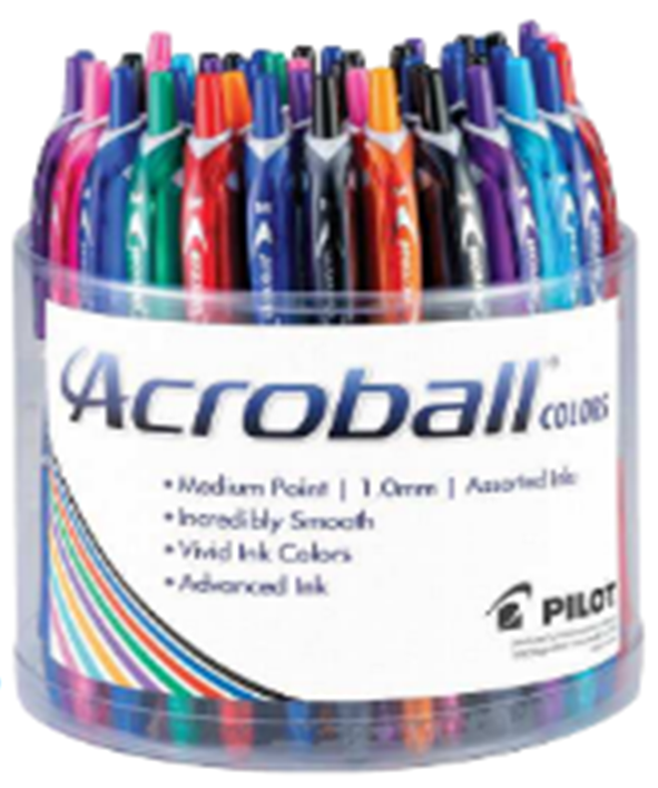 Acroball Colors, Medium point 1.0mm, 48/pc tub(13066)