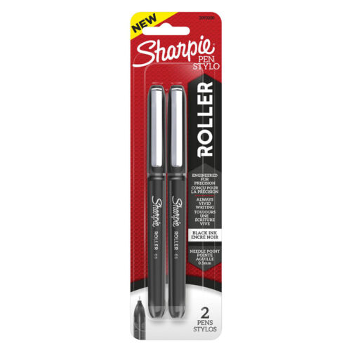 Bolígrafo Sharpie Negro Rollerball Pen 2 PK