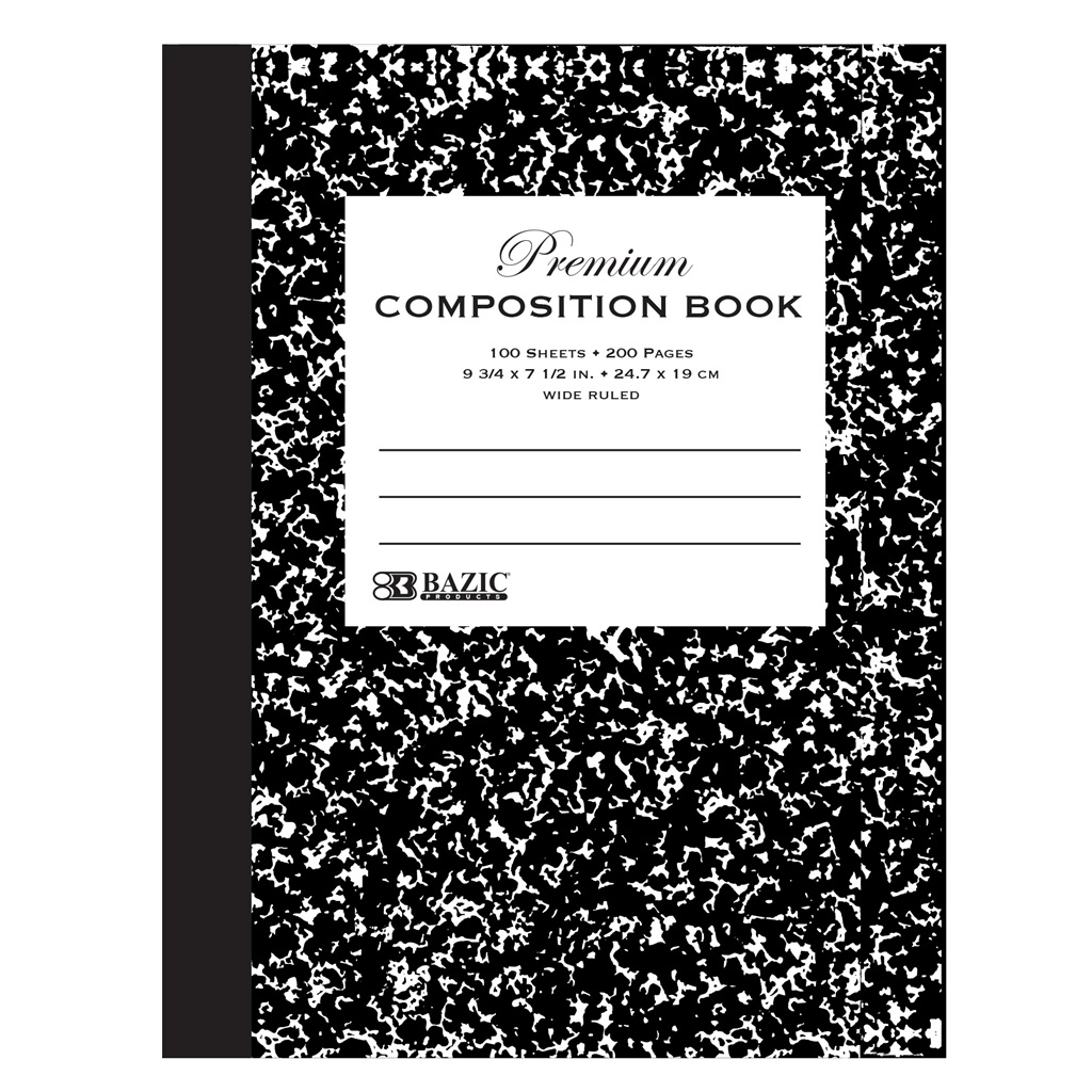 Premium Black Marble Composition Book