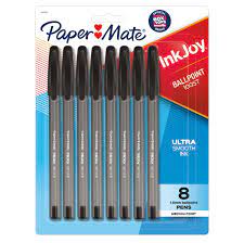 Paper Mate InkJoy 100ST Black Ink Medium Ballpoint Pens 8/pack