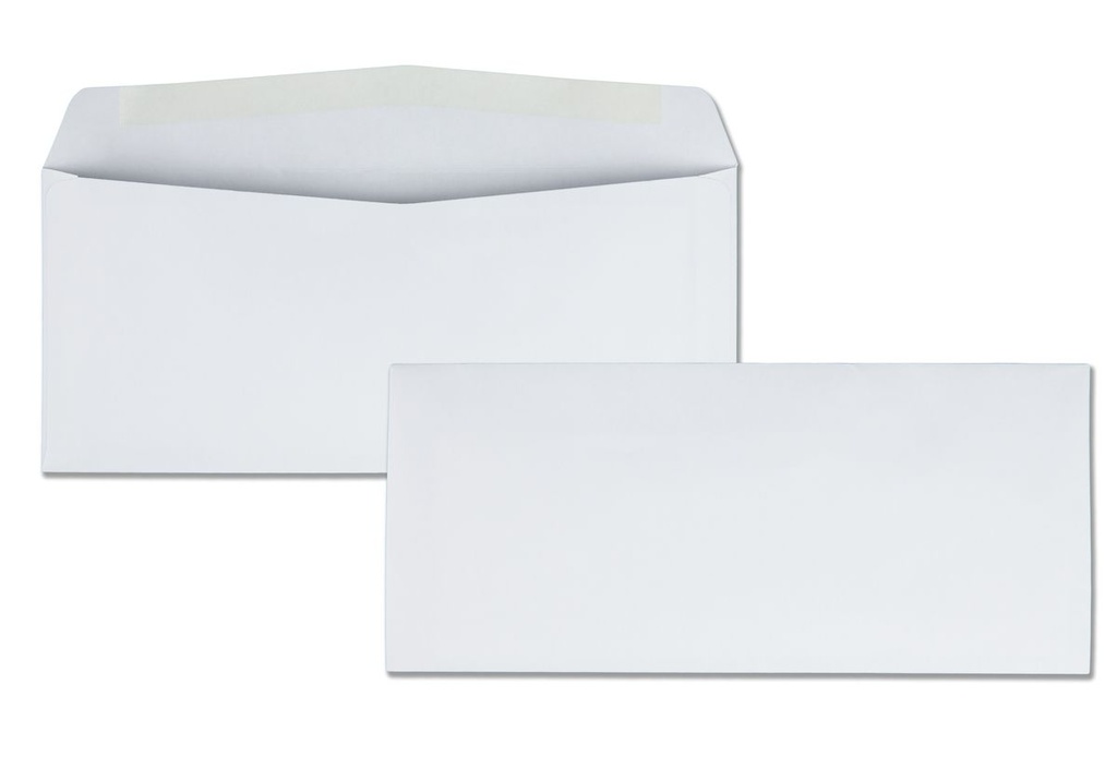 10-24 Regular side seam gummed white envelopes 500/box