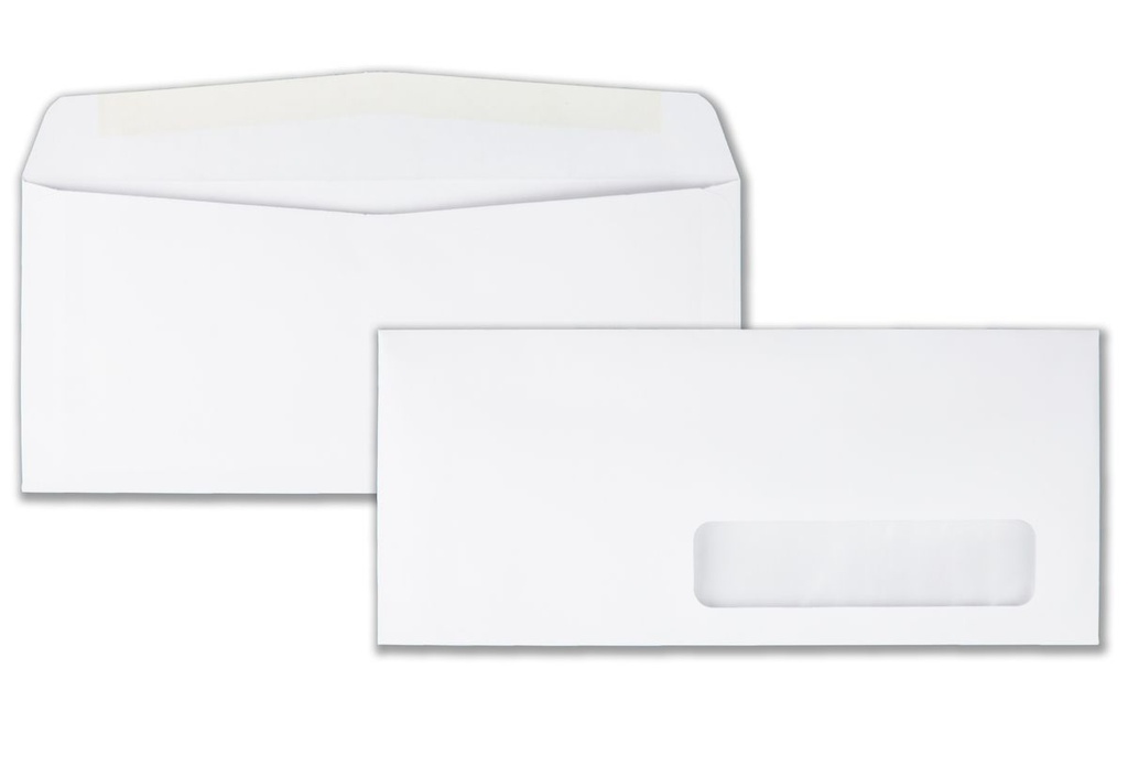 10-24 Window side seam gummed white envelopes 500/box