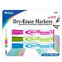 [1249] Bright Colors Chisel Tip Dry-Erase Markers (3/Pack)
