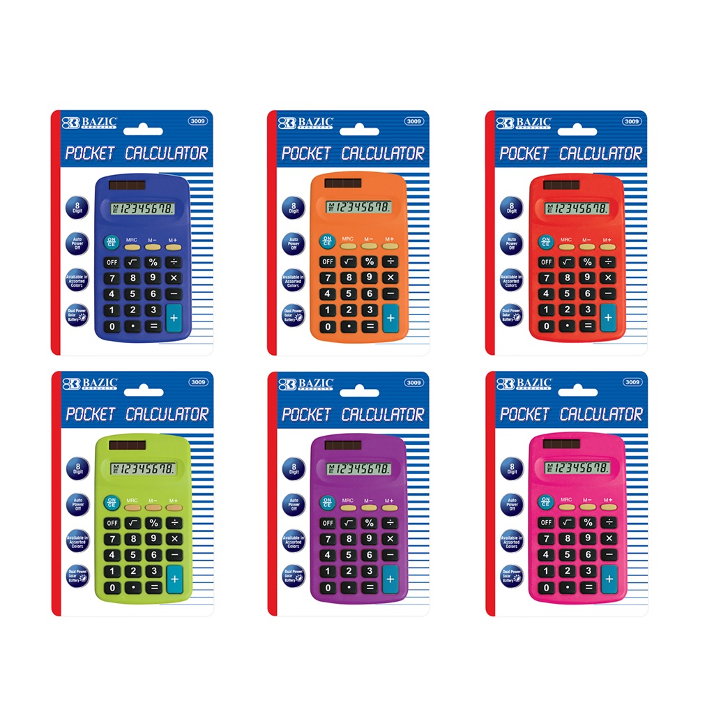 8-Digit Dual Power Pocket Size Calculator