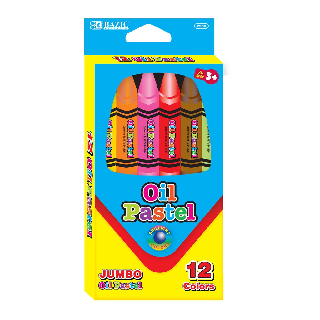 12 Color Jumbo Oil Pastels