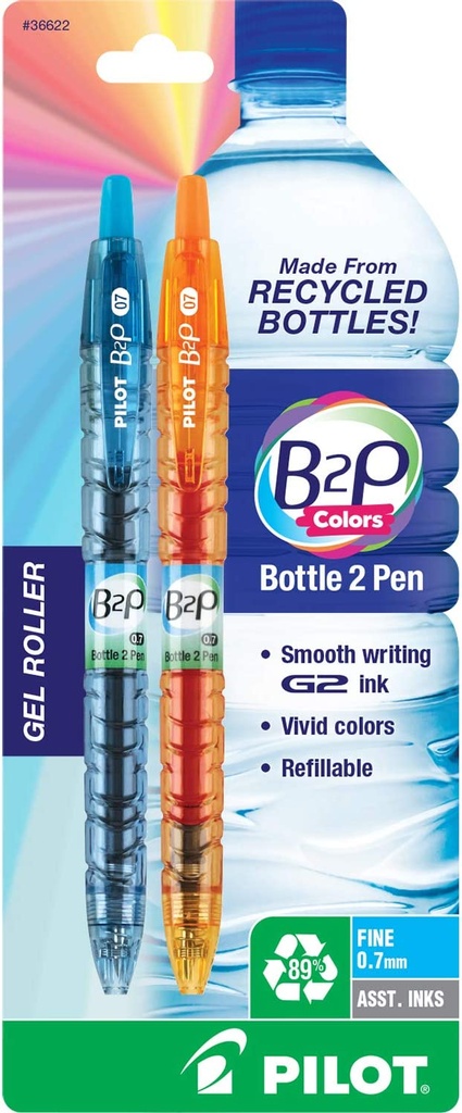 B2P colors by G2, 2 pack, fine point, assorted inks