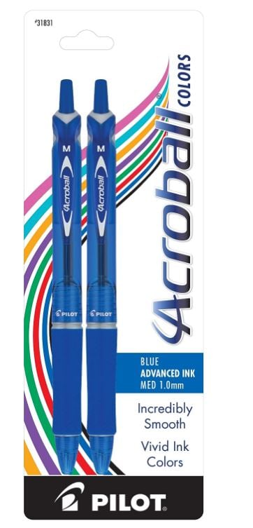 Acroball colors 77% recycled content, blue ink, medium point 1.0mm