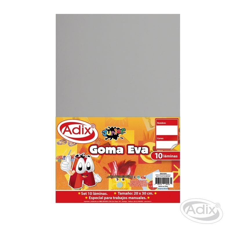 Foamy 20x30 10u Gris