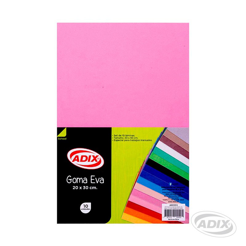 Foamy 20x30 10u Rosado