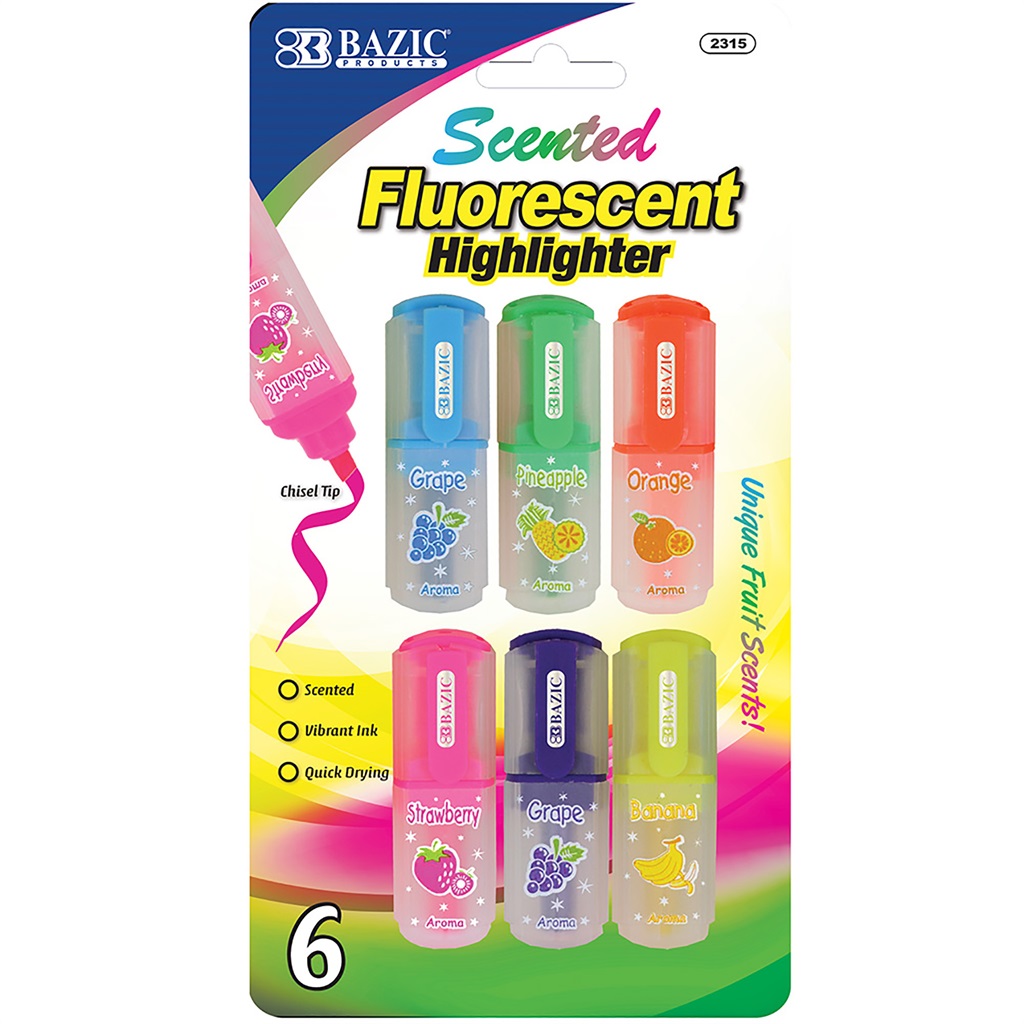 Fruit Scented Mini Highlighter (6/Pack)