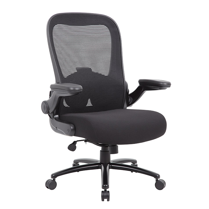 Heavy Duty Flip Arm Mesh Task Chair, 400 lbs.