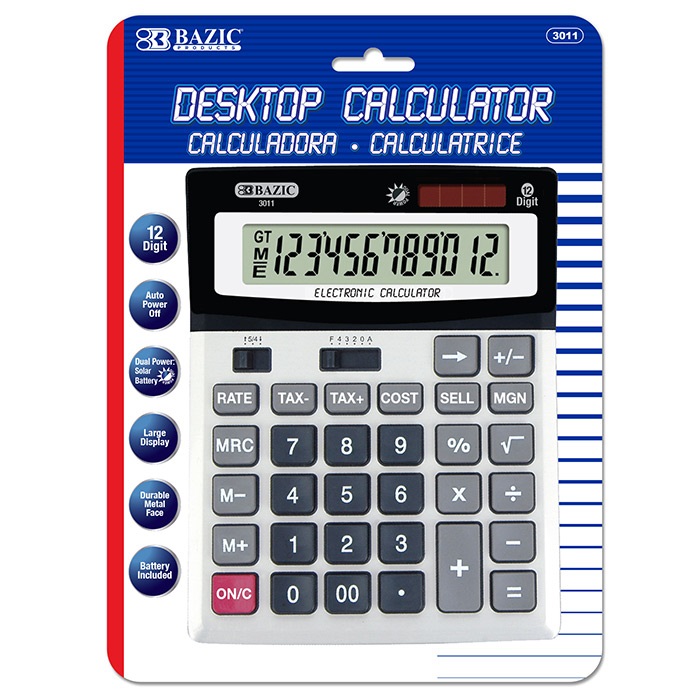 12-Digit Desktop Calculator w/ Profit Calculation & Tax Functions