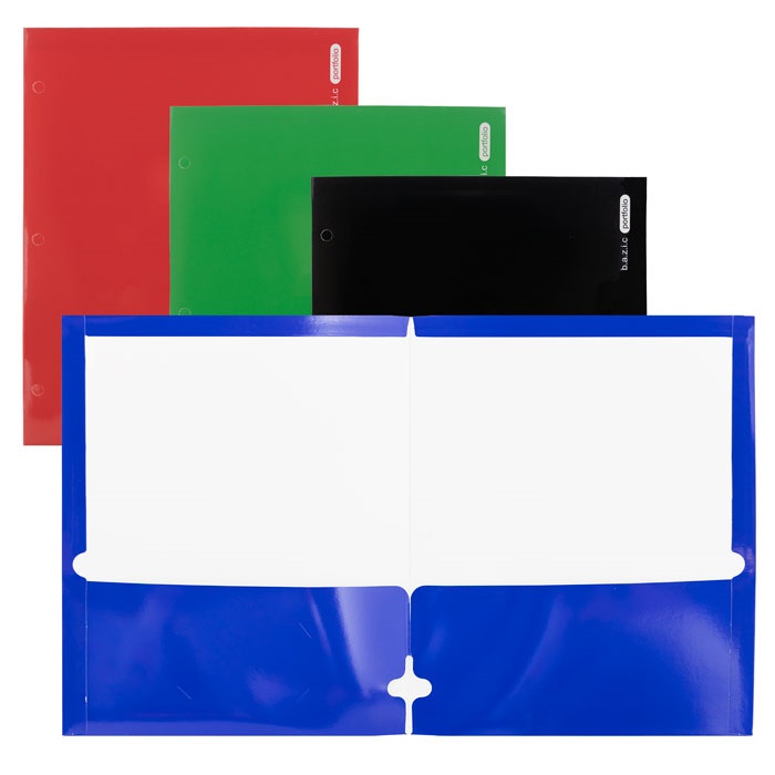 Laminated Classic Glossy Color 2-Pockets Portfolios