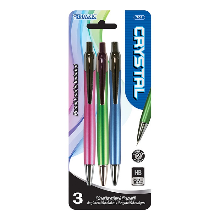 Crystal 0.7 mm Mechanical Pencil (3/Pack)