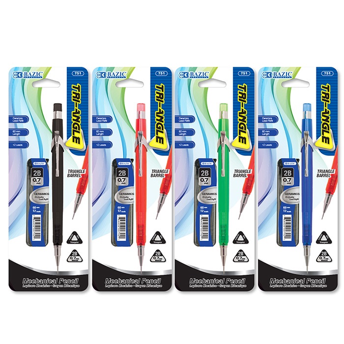 Tri-Angle 0.7 mm Mechanical Pencil w/ Ceramics High-Quality Lead