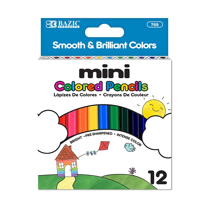 12 Mini Colored Pencils