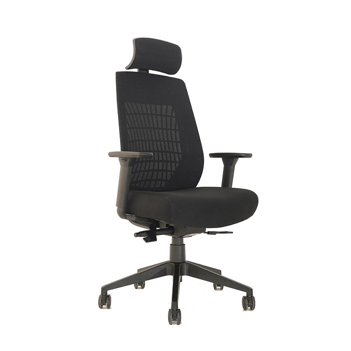 Mesh Chair, w/ Headrest and Memory Foam Seat and Seat Slider