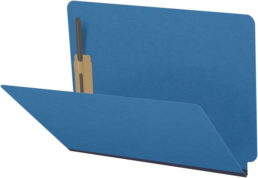 Pressboard Partition Folders, 2 Fastener, Legal, Dark Blue, 25/Bx