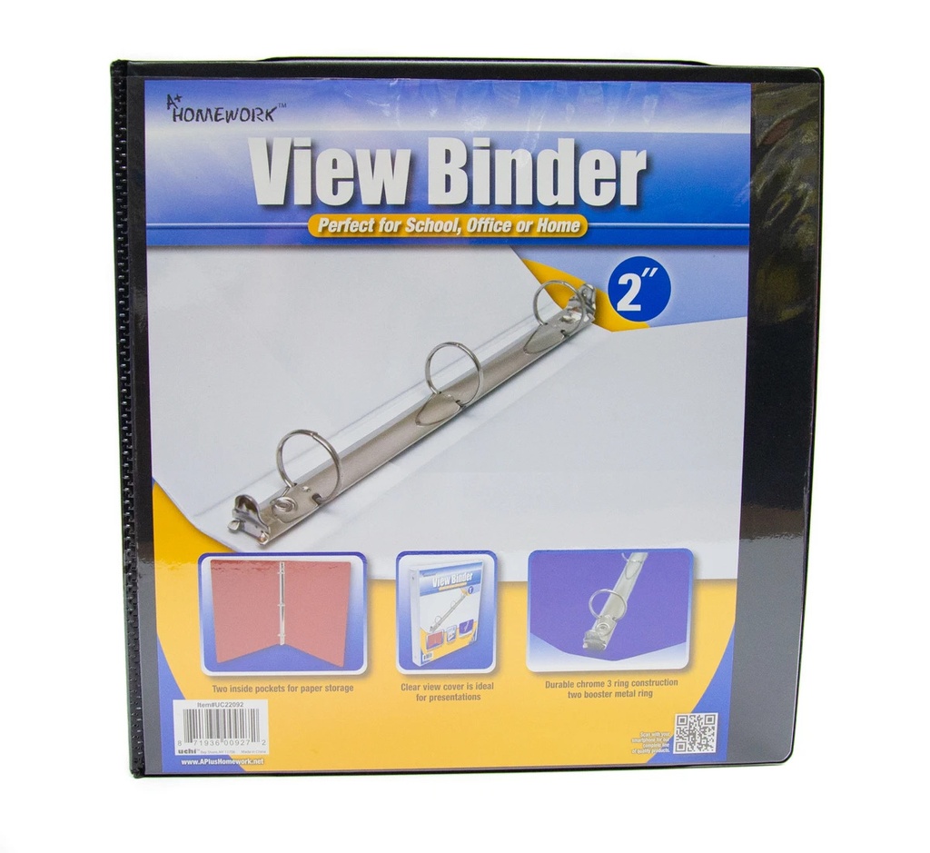 2" View Binders Black