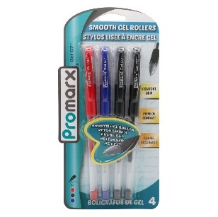 Promarx Gel Rollers Pen 4ct Asst