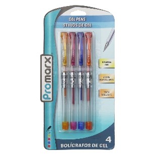 Promarx Shine Gel Pen Asst Colors 4pc