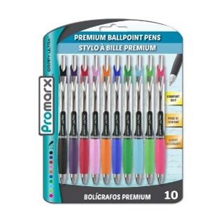 Promarx Ultra Ball Pens 10ct Asst Colors