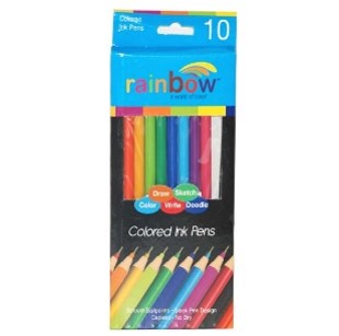 Fashion Colored Ink Pens 10ct