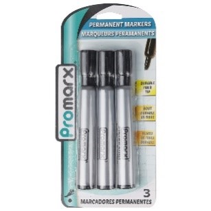 Promarx Permanent Marker Jumbo 3ct Black