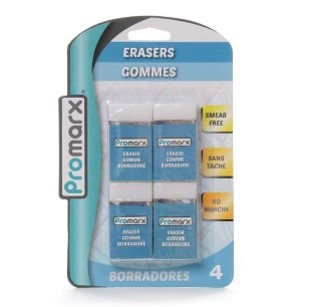 Promarx Erasers 4ct Set 6.5mm