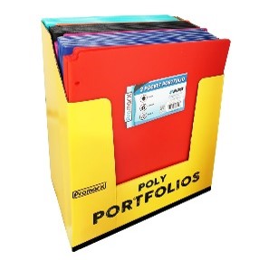 2 Pocket Portfolio W. Holes Asst Colors