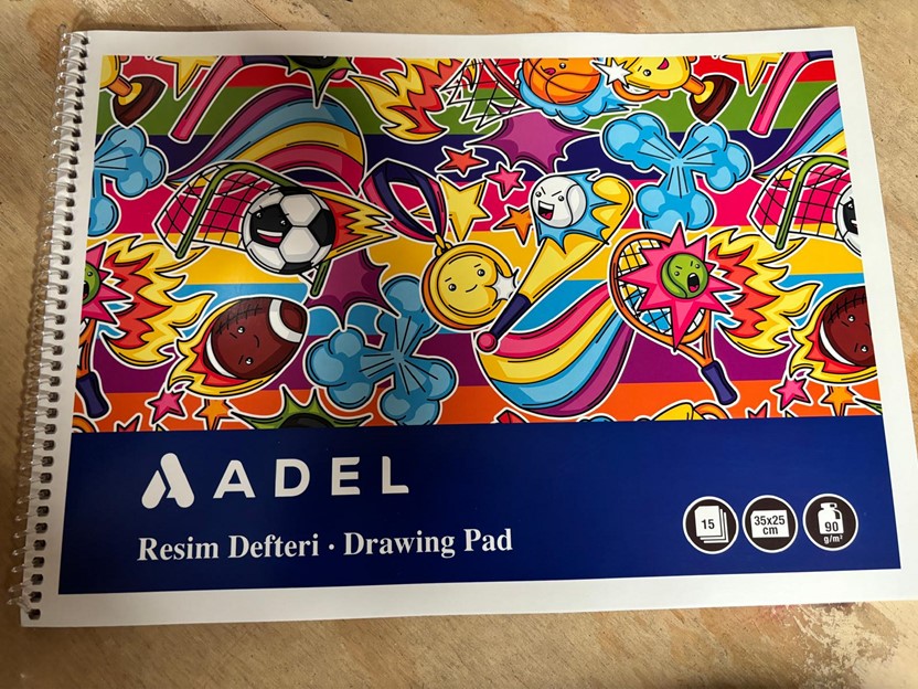 ADEL Drawing pad, Fun, Cartoon Cover 25x35, 120 gr, 15 Page