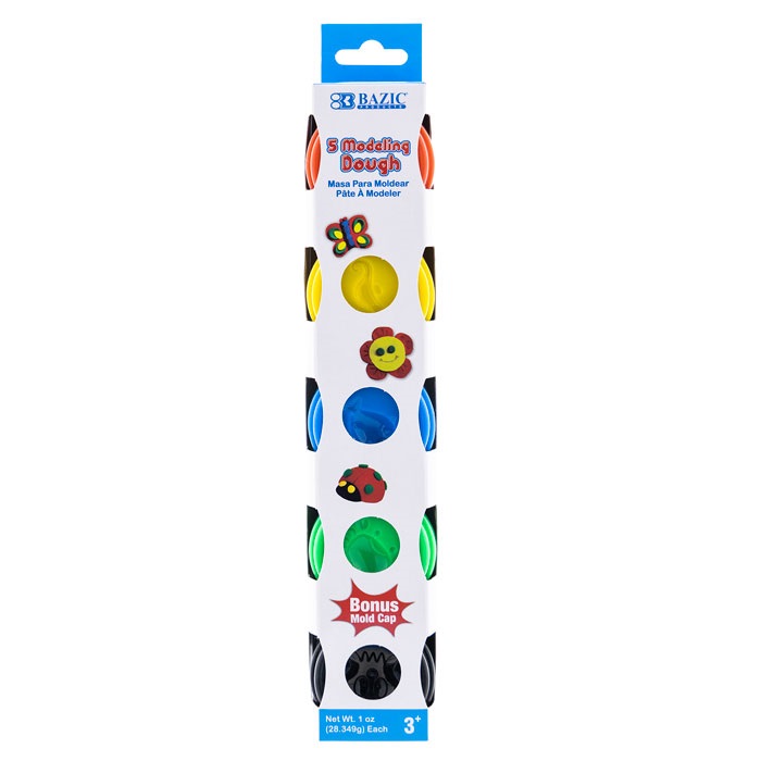 1 oz Primary Color Modeling Dough (5/Pack)