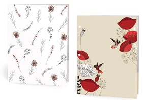 Poppies Portfolios, 2 Assorted Designs