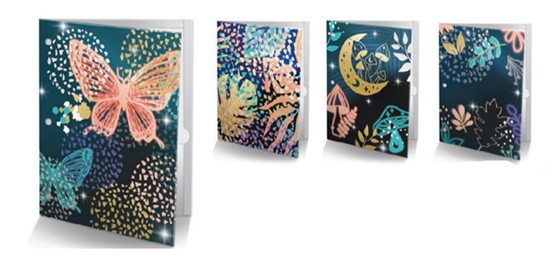 Midnight Garden Portfolios, 4 Assorted Designs