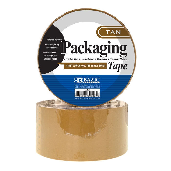 1.88" X 54.6 Yards Tan Packaging Tape