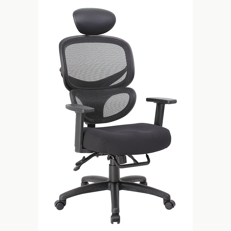 Multi-Function Mesh Task Chair w/Headrest and Seat Slider