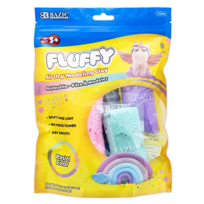 0.5 oz 6 Pastel Color Air Dry Modeling Clay