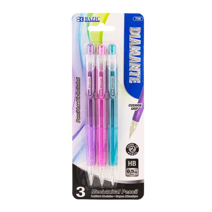 Diamante 0.5 mm Mechanical Pencil w/ Grip (3/Pack)