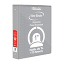 [4121] 1" Grey 3-Ring View Binder w/ 2-Pockets