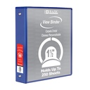 [3192] 1.5" Blue 3-Ring View Binder w/ 2-Pockets
