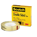 [MMM-665/25] Double-Sided Tape, 1/2" x 25 yds, 1" Core, Clear, Each