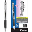 [PIL32210] EasyTouch Retractable Ballpoint Pen, Fine 0.7mm, Black Ink, Clear Barrel, Dozen