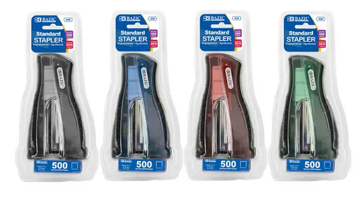Compact Stand-Up Standard (26/6) Stapler w/ 500 Ct. Staples