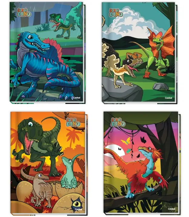 Sewn Comp. Book Super Dinos Flex Cover 200 PG